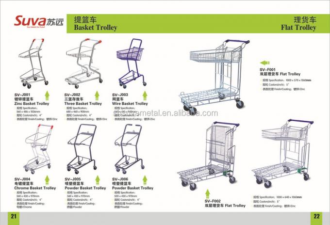 Le panier à provisions utilisé transporte en charrette le chariot se pliant de roulement de panier de portion de chariot de panier à provisions de vente