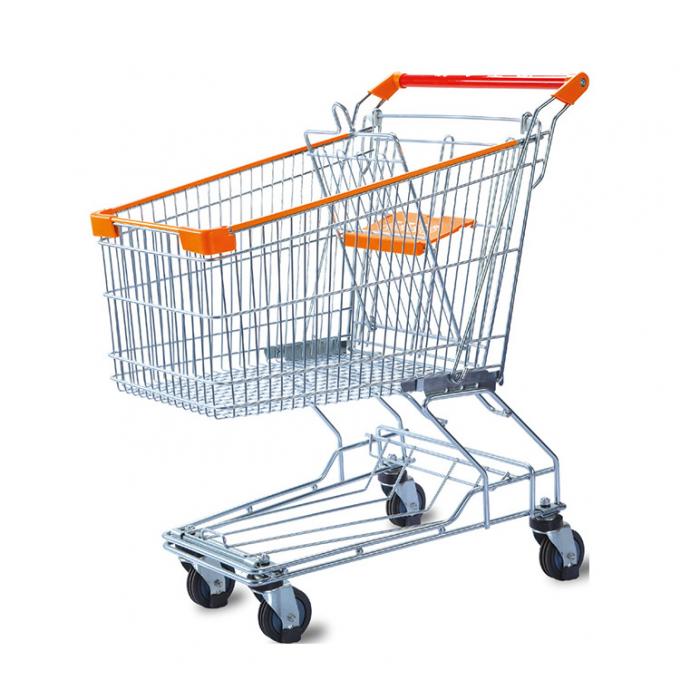 Chariot en gros à chariot de supermarché d'épicerie de casier métallique